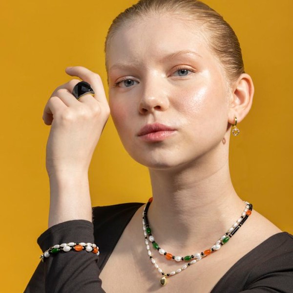 Armband - Luxenter - Coepil - Onyx - 18k guld - 6,5 mm bredd Svart