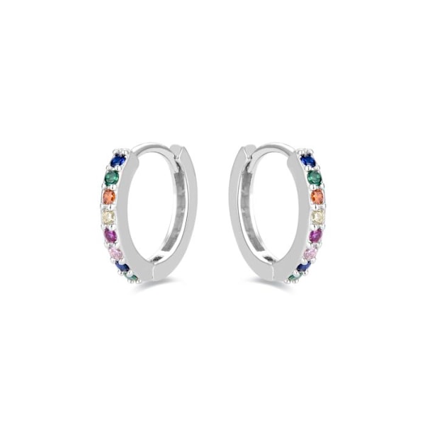 Örhängen - Valaries - Silver 925 - Flerfärgad Zirkon - Dam - One size Flerfärgad