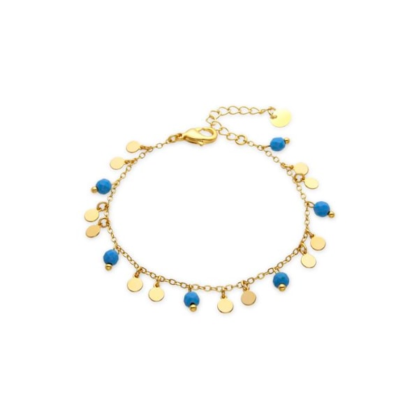 Armbånd Luxenter Turquoise afsluttet i 18k guld - Fawya Turkos