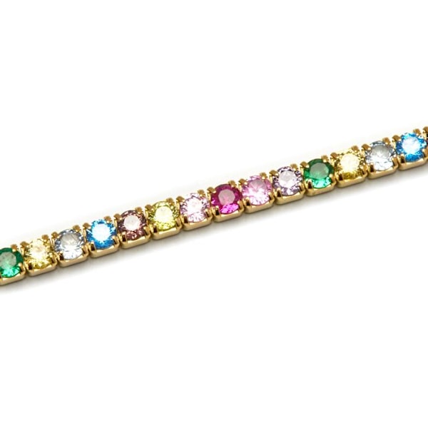 Armbånd - Luxenter - Tahu - Argent 925 - Guld 18K - Multifarvede zirkoner Flerfärgad