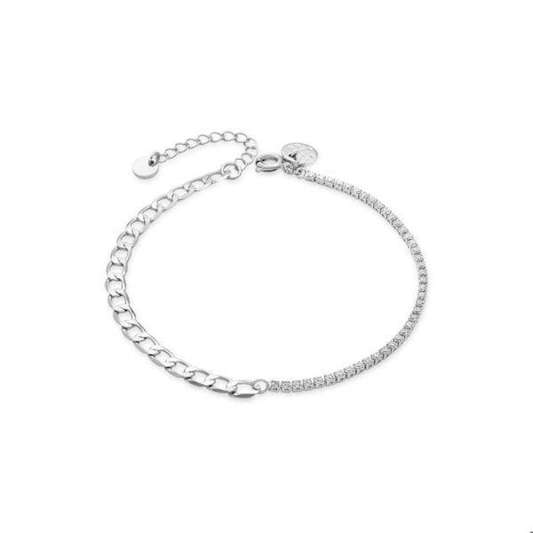 Armband - Luxenter - Nirik - Glittrande zirkon - Rhodinerad - 16 cm + 3 cm förlängning