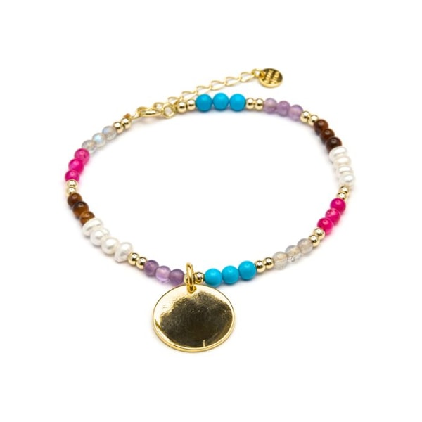Armbånd - Luxenter - Lyhakk - Argent 925 - Guld 18K - Multifarvede krystaller Flerfärgad