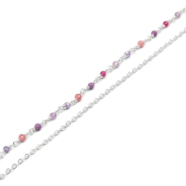 Armbånd - Luxenter - Ulah - Lilla krystal - Rhodiumbelagt - 19 cm + 3 cm forlængelse Lila