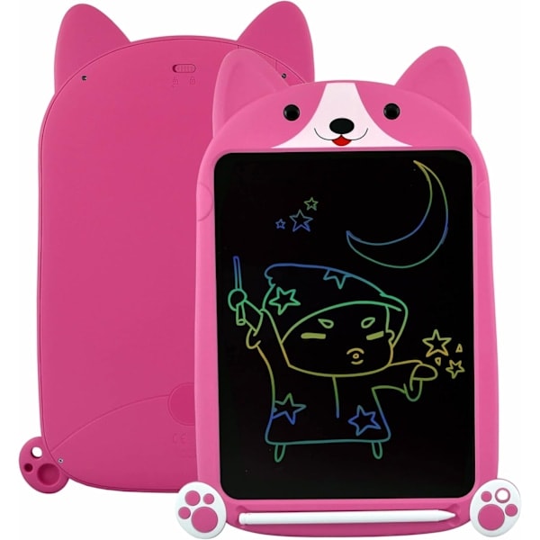 [NT] LCD Skrivtavla, Stor 10 Tum, Färgglad Skärm, Raderbar Elektronisk Digital Ritplatta Klotterbräda Med Penna (Rosa)