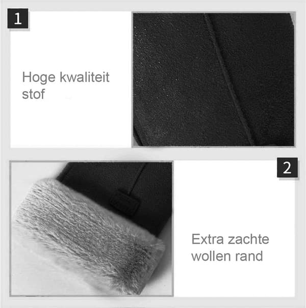 Handskar - Dam - Fleece - Pekskärm - Grå - One size - Jul - Vinter - Ull