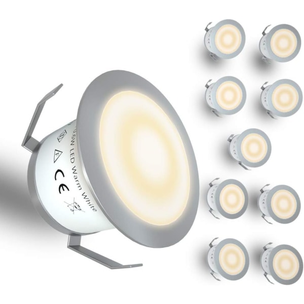 LED Inground-ljus för trädgårdsterrass Vattentät IP67 paket med 10 st