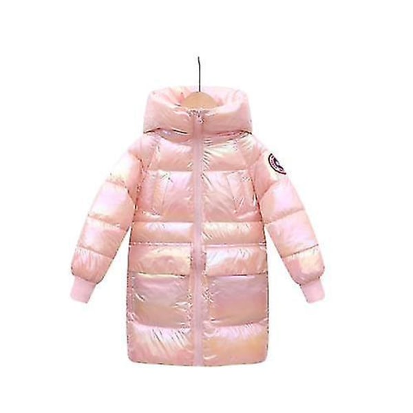 Mode varm metallisk kappa vinter 2xl pink