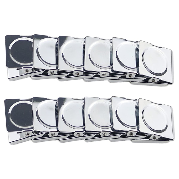 Magnetisk metallklämma 12-pack för Whiteboard-vägg för kylskåp 31 mm