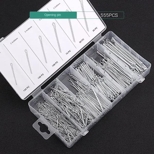555 stk. Splint Sortiment Kit Nøgle Fastgørelsesbeslag Fitting Clips