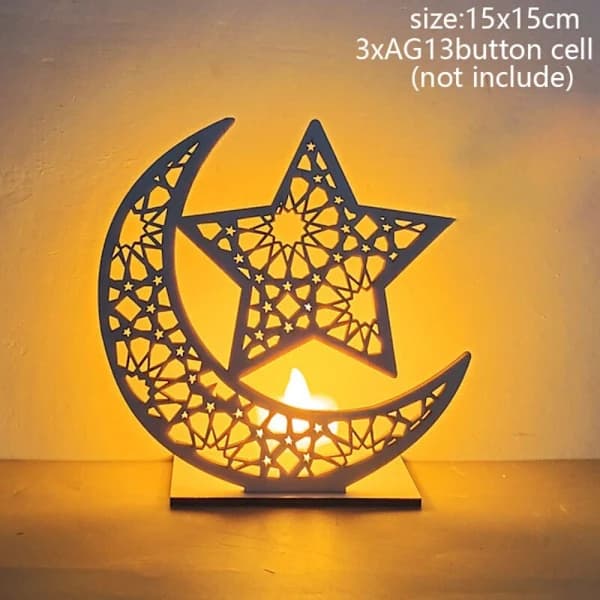 Eid Mubarak Tredekorasjon Lys LED-lamper STIL 4 STIL 4