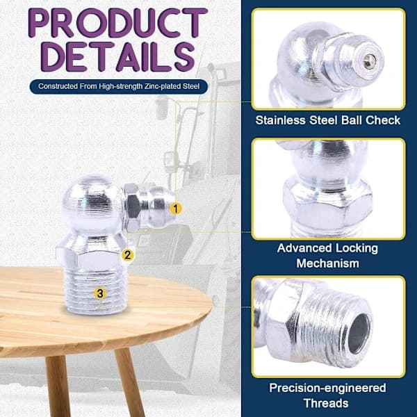 245 st Fordonsmunstycke Hydrauliska smörjnipplar bränsleinsprutare