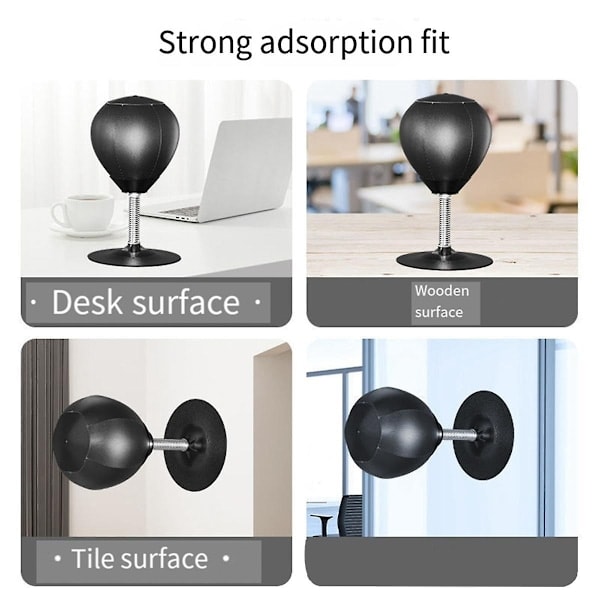 Skrivebord Boksning Punching Bag Stress Relief Speed Træning Punching Bag Muay Thai Træning Sugekop-WELLNGS/NT/