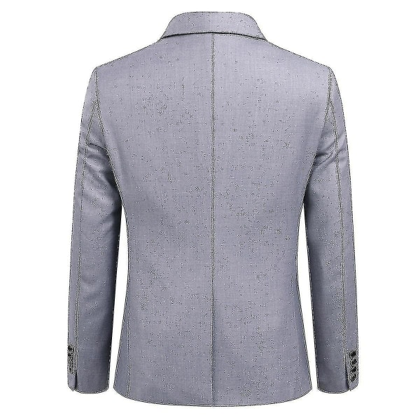 Herrkostym Business Casual 3-delad kostym blazerbyxor Väst 9 färger XL Grey