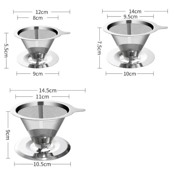 Kaffefilter Kaffe Drypp Mesh 600 MESHS-INGEN BASE S-INGEN BASE 600 MeshS-Uten Base