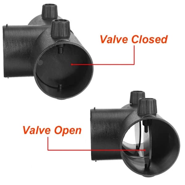 60 mm/75 mm Luftventil Kanalforbindelse Udstødningssystem Bilvarmer Adapter 60 mm-T