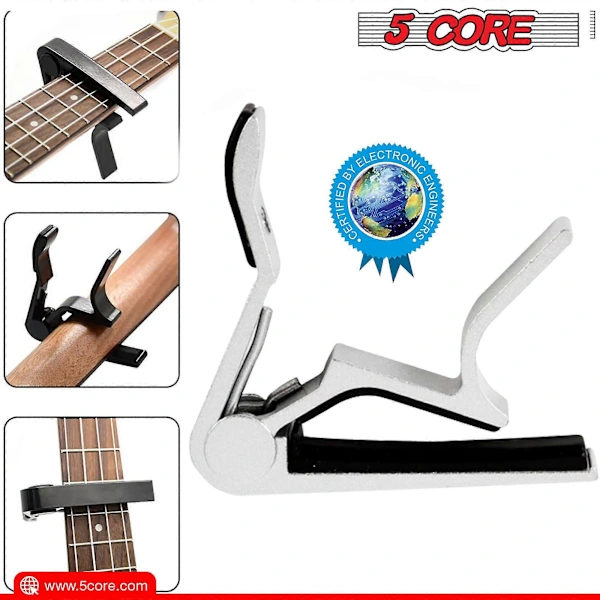 Gitarr Capo Akustisk Clip Gitarr Stränginstrument Klämma Band Elgitarr Tillbehör Capo Gitarrhals Capos 5 Core (vit)