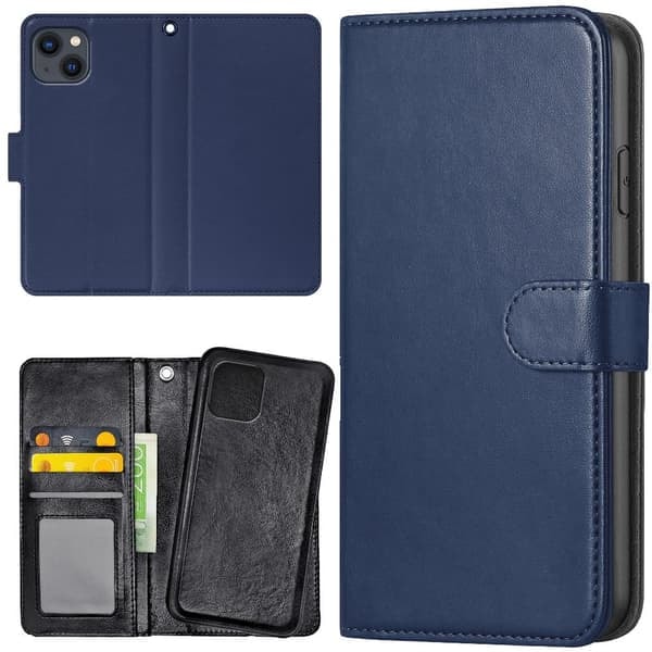 [NT] iPhone 13 - Pung Etui/Cover Mørkeblå