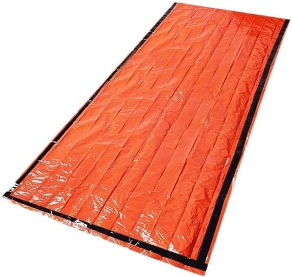 Nödsovsäck med förvaringsficka - 90x210cm, orange