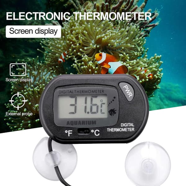 Digitalt Akvarietermometer Terrarium Vanntemperaturmåler med Vanntett Sensor Pro