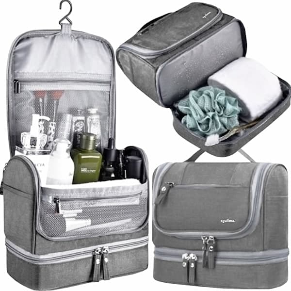/Hc/Sminkeveske / Toalettmappe / Necessär - Makeup Bag grå