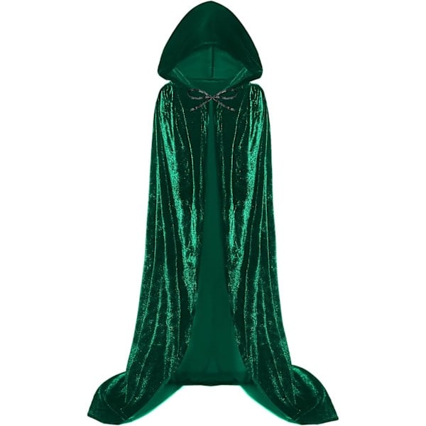 Hovedbeklædning Kappe Vampyr Heks Kappe Lang Kappe Unisex Voksen Cosplay Kostume Mørkegrøn One Size/NT/