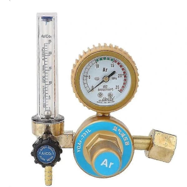 Argon CO2 Flowmeter Regulator, Trykkmåler 0~25mpa, Universal Argon CO2 Sveise regulator Trykkreduserer