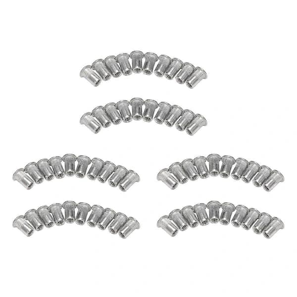 M5 Aluminium Flat Hode Nitmutter Innsettingsmuttere Silverton 60stk