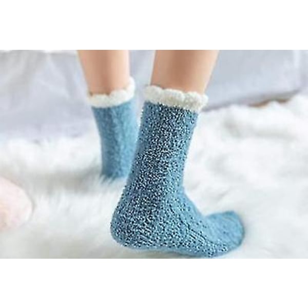 7-pack Fuzzy Plyschstrumpor för Kvinnor och Flickor - Vinter, Fluffiga, Vardagliga