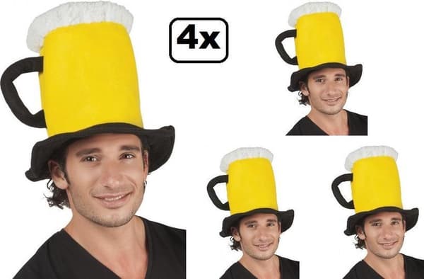 4x Oluthattu keltainen