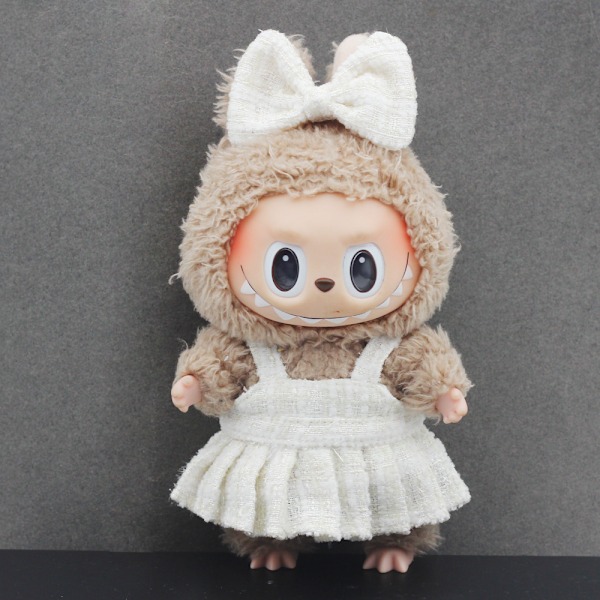 /NC/Labubu Kläder Klänning Labubu Märkeskläder Outfit 17cm Plyschdocka Liten Doft Vind Rem Klänningsset Labubu Kläder #6