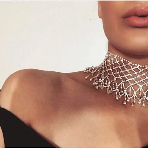 Halsband Hängen Choker GULD guld