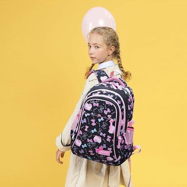 {NT} Skolesekk for jenter - Ryggsekk - 3 i 1 Primær skolesekk Skoleryggsekk for barn i vanntett nylon