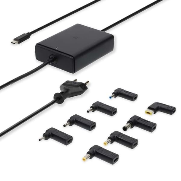Notebook-adapter | GaN | 100 W | 5 / 9 / 12 / 15 / 20 V DC | 3,0 / 5,0 A | Används för: Dator / Smartphone / Surfplatta | Euro / Typ-C (CEE 7/16)_NN