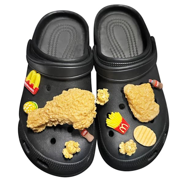 11 stk. store kyllinge-klubsko-charms til Crocs
