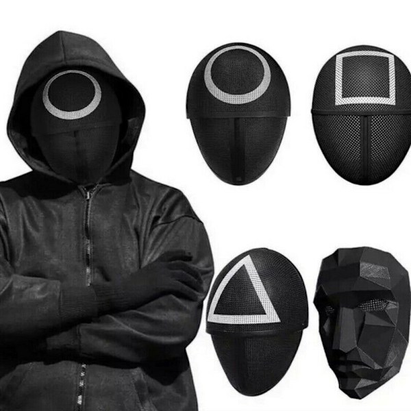 Squid Game Cosplay Maske Firkant Sirkel Trekant Halloween Maske Round shape