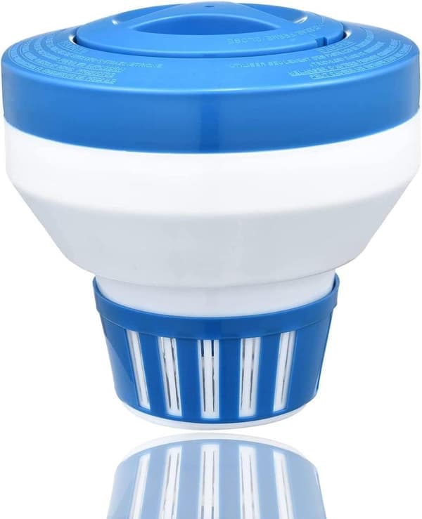 19 cm Klorflåde, Klordispenser - Justerbar Klordispenser til Pool & Spa (Indendørs & Udendørs)