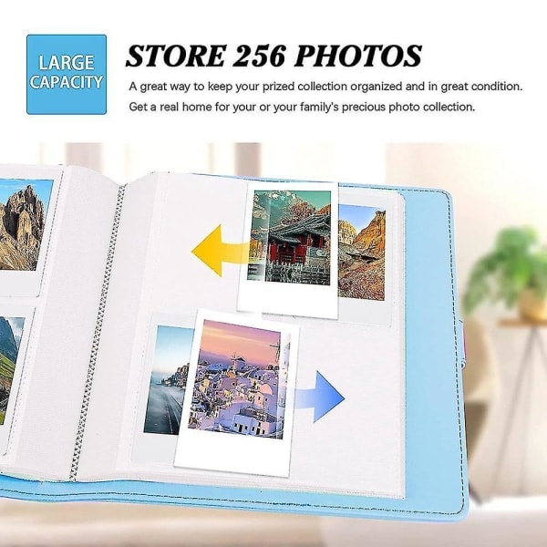 256 Lommer Mini Fotoalbum - Passer til Instax Mini 11, mini 9, Mini 40, Socialmatic Instant Came