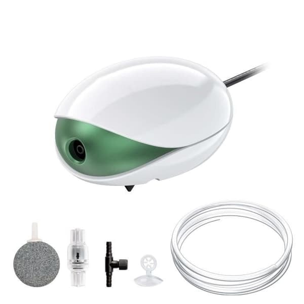 {NT}Akvariumluftpumpar upp till 100L, ultratyst akvariebubblare &lt;35 DB med bubbelsten, 1,7W