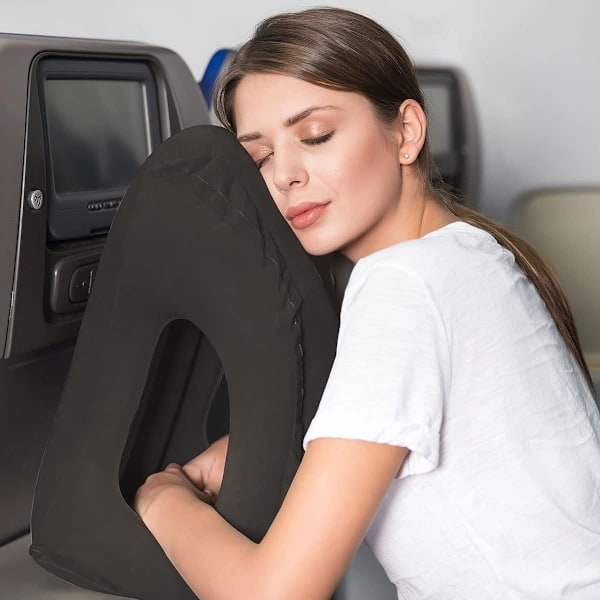 [NT] Travel Pillow Support Neck Rest Portable Inflatable Travel Pillow for Sleeping on Airplanes Trains Home Office