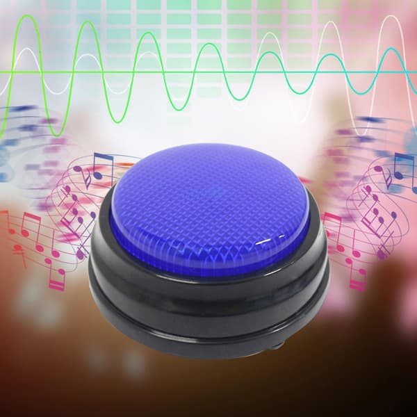 Recordable Talking Button with LED Function Learning Resources Buzzers Pink