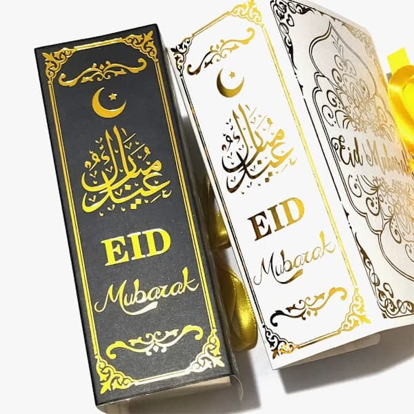Bokformede Eid Mubarak Sjokoladeesker SVARTE