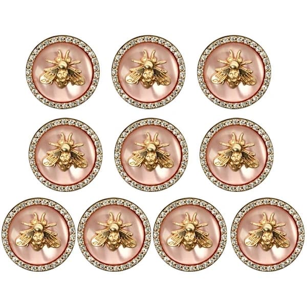 10 st Strassknappar Pärlhårnålar ROSA 25MM Rosa 25mm