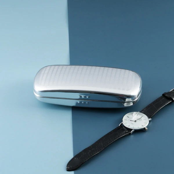 Etui Myopiafodral CASE SILVER STORT SILVER stort sølv