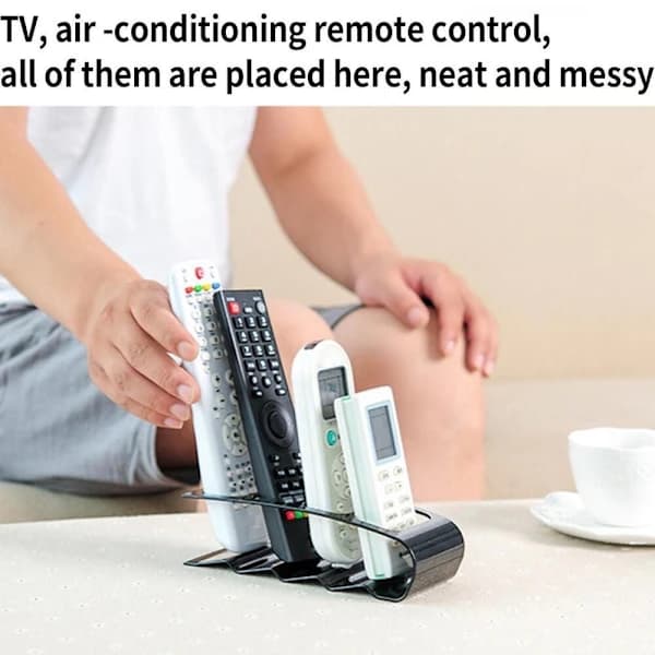 Fjernbetjeningsholder TV DVD SORT Sort