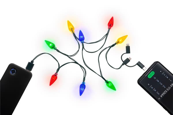 |NN| USB-ladekabel til smartphone med LED-lys Blå, Grön, Röd, Gul
