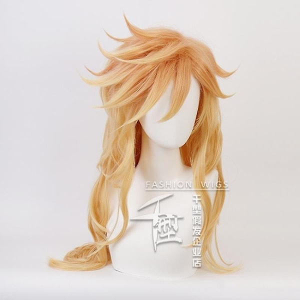 Halloween-peruk Demon Slayer-peruk Cosplay Stridande Häst Gradient Lockigt Hår Kvinnlig Syntetisk Fiber Peruk Manlig Karneval Halloween_ NN