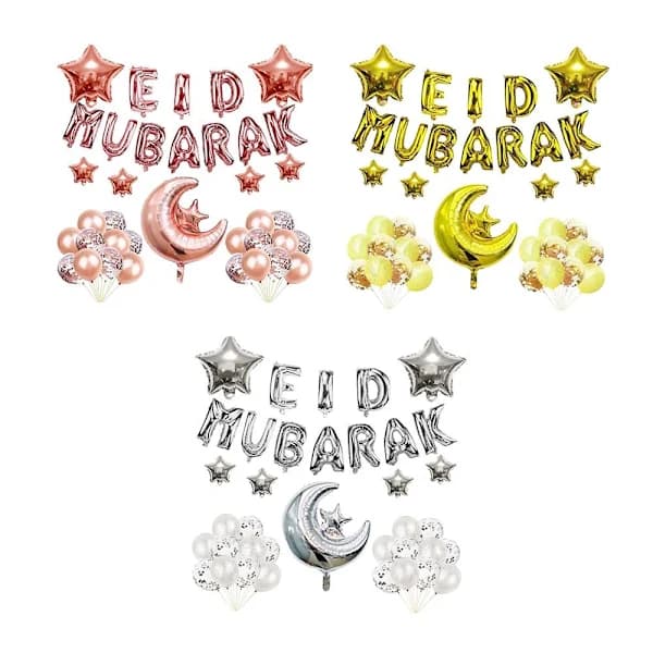 Eid Mubarak -ilmapallot KULTA