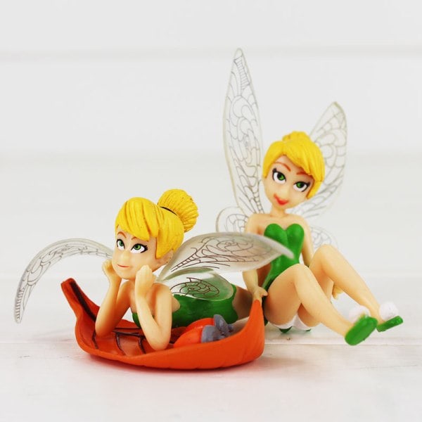[NT] Miniatyr Blomsterfé Figurer Mångsidig Mikro Landskapsdekoration Kreativa Biltårta Skrivbords Ornament 4-delars Set