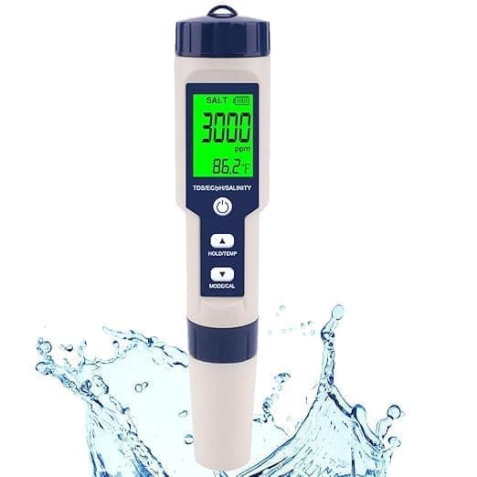 Digital pH-måler for vann - IP67, vanntester med bakgrunnsbelysning