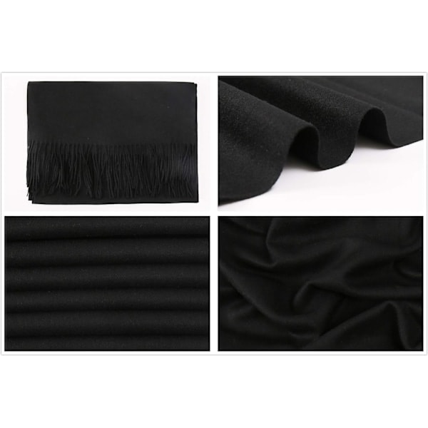 Dame Skjerf Pashmina Sjal og Sjaletter for Bryllup Skjerf for Kvinner Vinter Svart/NT/